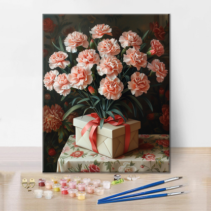 Garofano con regalo – Dipingi con i numeri