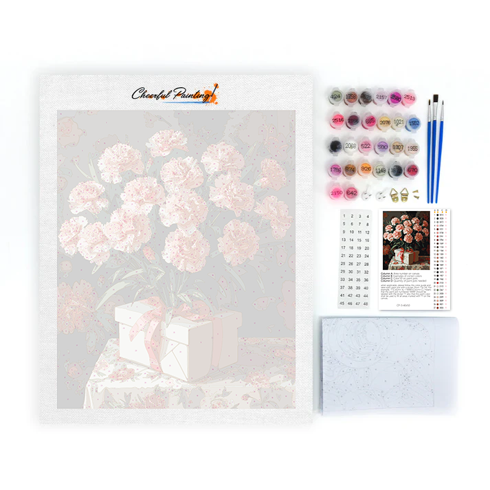 Garofano con regalo – Dipingi con i numeri