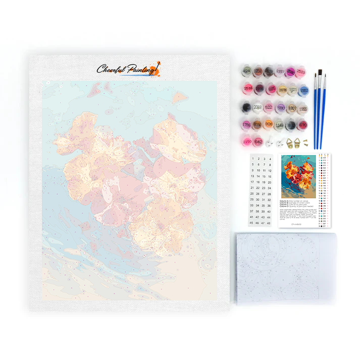 Garofano cuore – Dipingi con i numeri