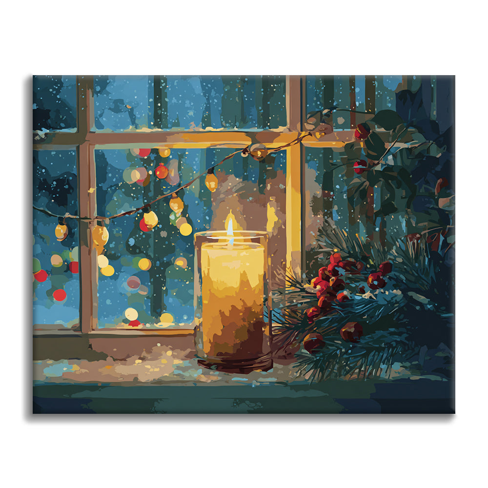 Luce natalizia delle candele – Dipingere con i Numeri
