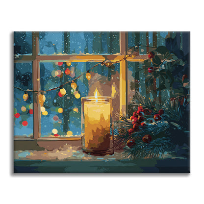 Luce natalizia delle candele – Dipingere con i Numeri