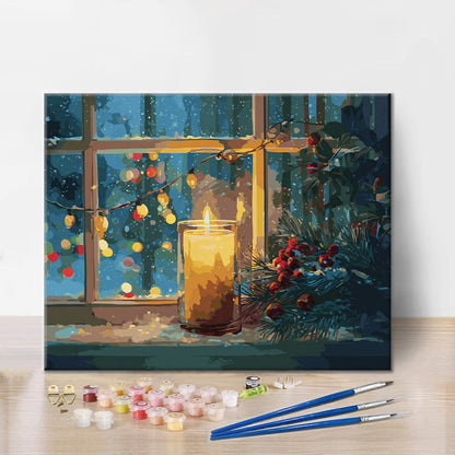 Luce natalizia delle candele – Dipingere con i Numeri