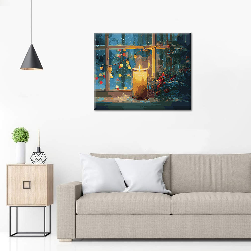 Luce natalizia delle candele – Dipingere con i Numeri