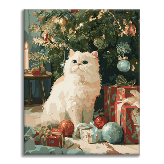 Gatto di Natale – Dipingere con i Numeri