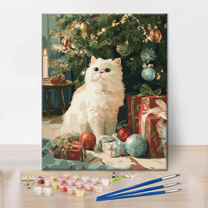 Gatto di Natale – Dipingere con i Numeri