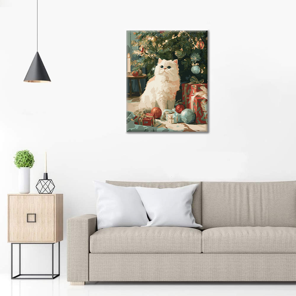 Gatto di Natale – Dipingere con i Numeri