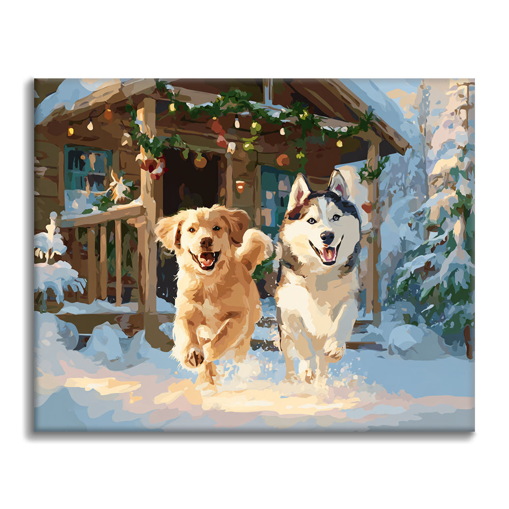 Cani di neve – Dipingere con i Numeri