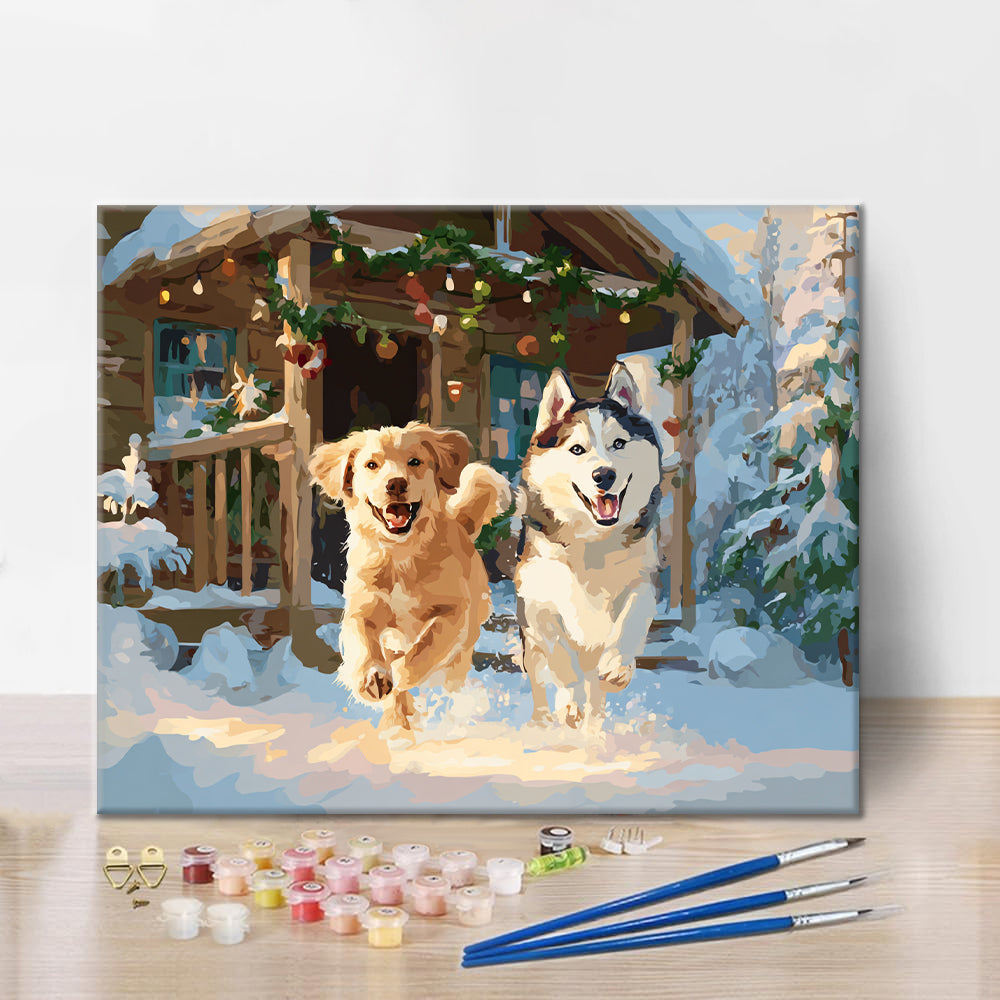 Cani di neve – Dipingere con i Numeri