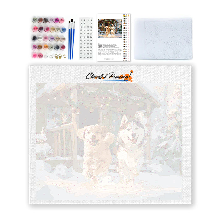 Cani di neve – Dipingere con i Numeri