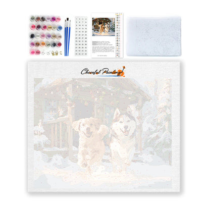 Cani di neve – Dipingere con i Numeri