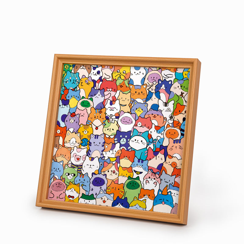 Little Kitties - Puzzle in legno da colorare