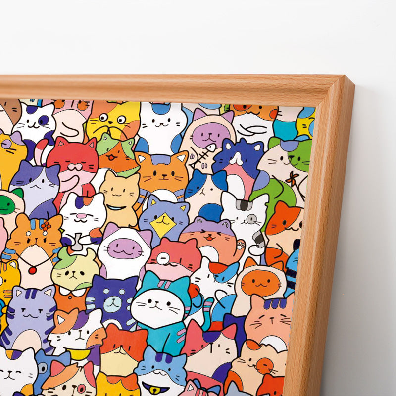 Little Kitties - Puzzle in legno da colorare