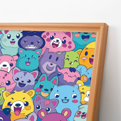 Beastly bunch - Puzzle in legno da colorare