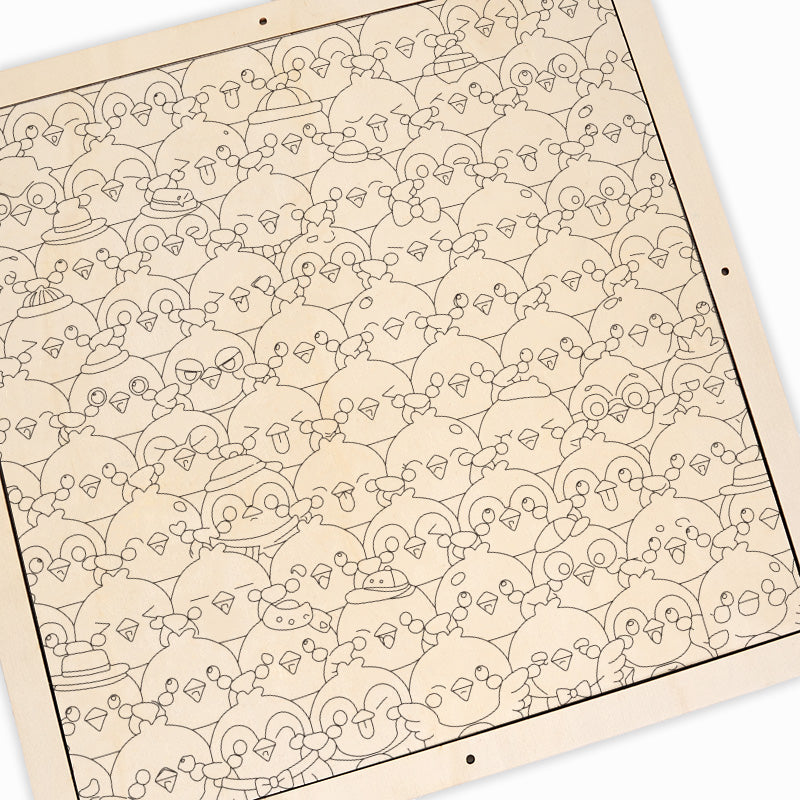 Uccelli - Puzzle in legno da colorare