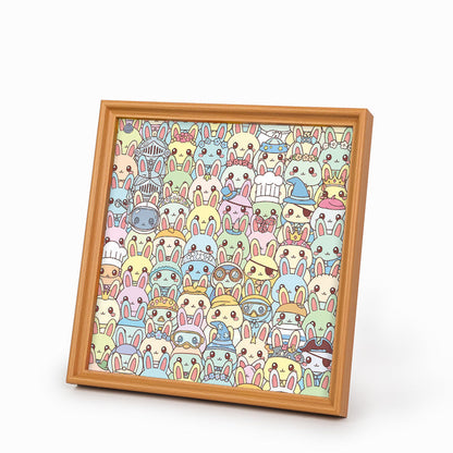 Coniglietto - Puzzle in legno da colorare