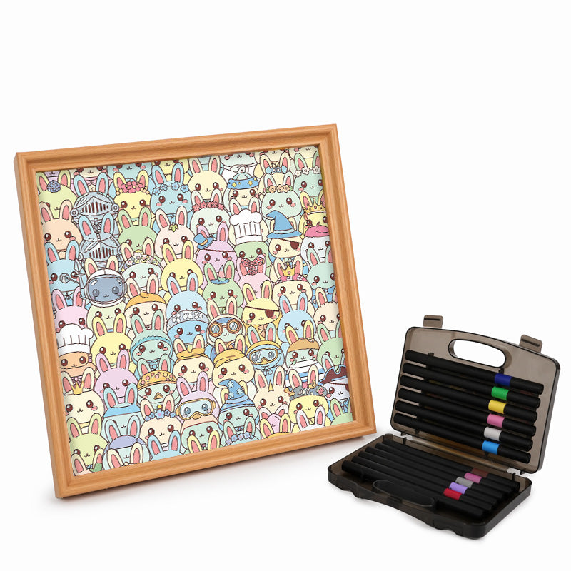 Coniglietto - Puzzle in legno da colorare