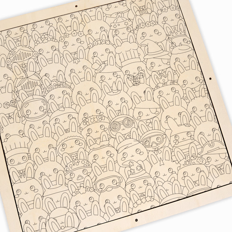 Coniglietto - Puzzle in legno da colorare