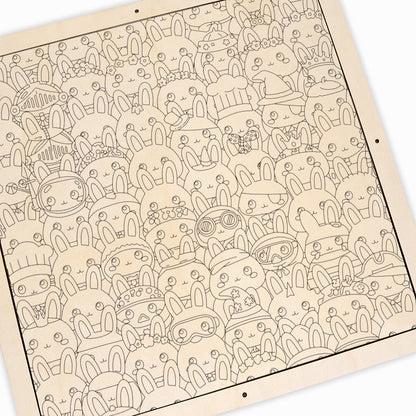 Coniglietto - Puzzle in legno da colorare