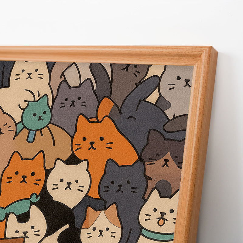 Gatti - Puzzle in legno da colorare