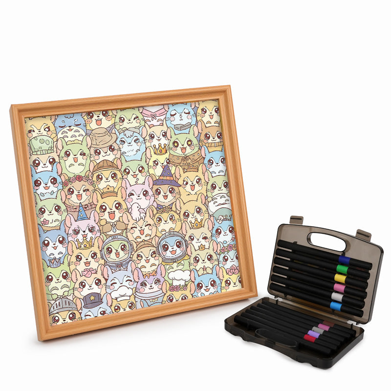 Cincillà - Puzzle in legno da colorare