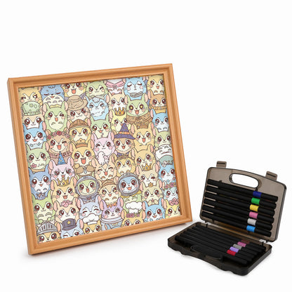 Cincillà - Puzzle in legno da colorare