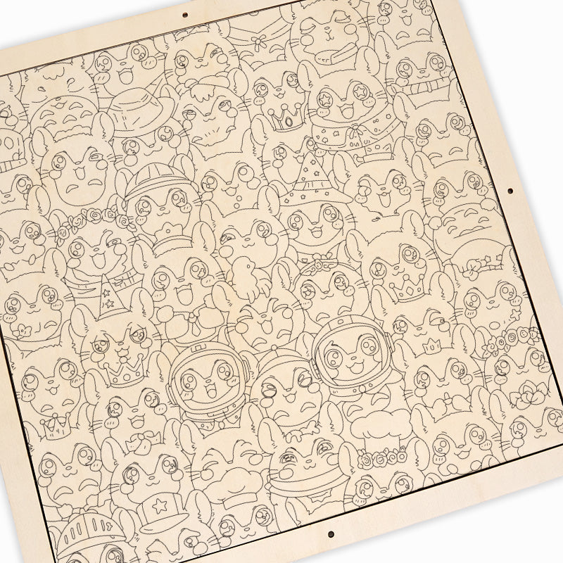 Cincillà - Puzzle in legno da colorare