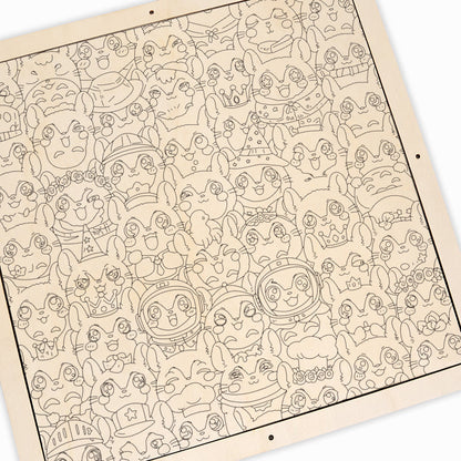 Cincillà - Puzzle in legno da colorare