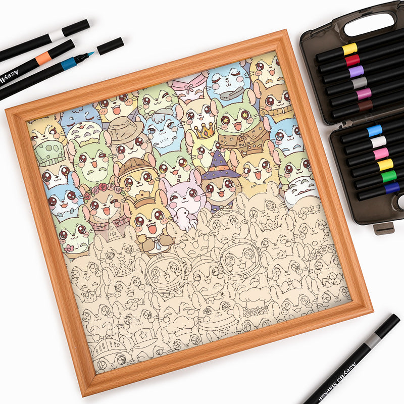 Cincillà - Puzzle in legno da colorare