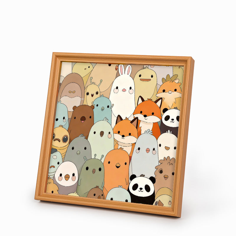Cuddly critters - Puzzle in legno da colorare