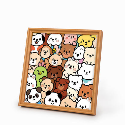 Compagni della foresta - Puzzle in legno da colorare