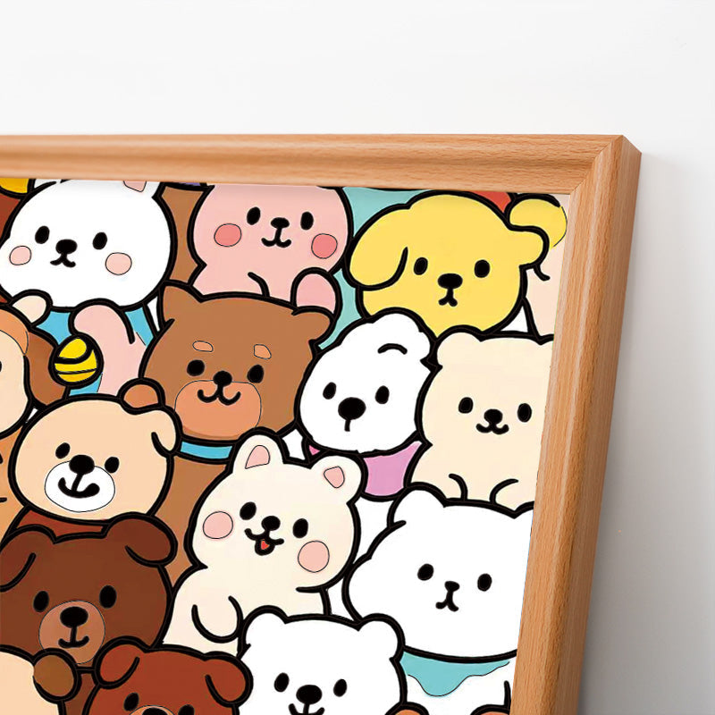 Compagni della foresta - Puzzle in legno da colorare