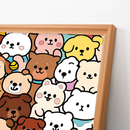 Compagni della foresta - Puzzle in legno da colorare