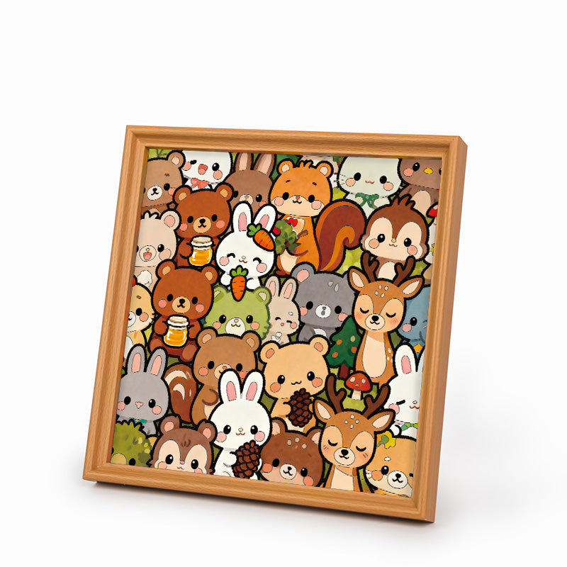 Forest Crew - Puzzle in legno da colorare