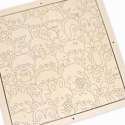 Forest Crew - Puzzle in legno da colorare