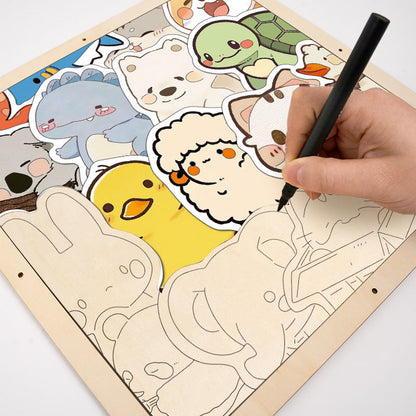 Furry Gathering - Puzzle in legno da colorare