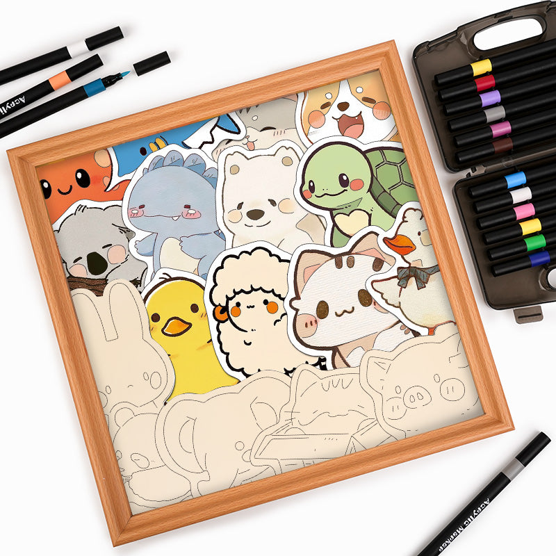 Furry Gathering - Puzzle in legno da colorare