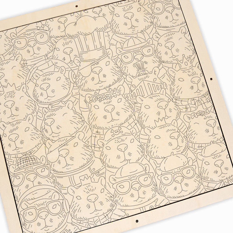 Criceto - Puzzle in legno da colorare