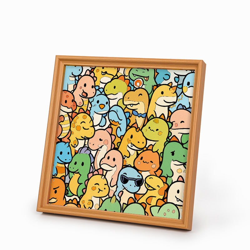 Piccolo Drago - Puzzle in legno da colorare