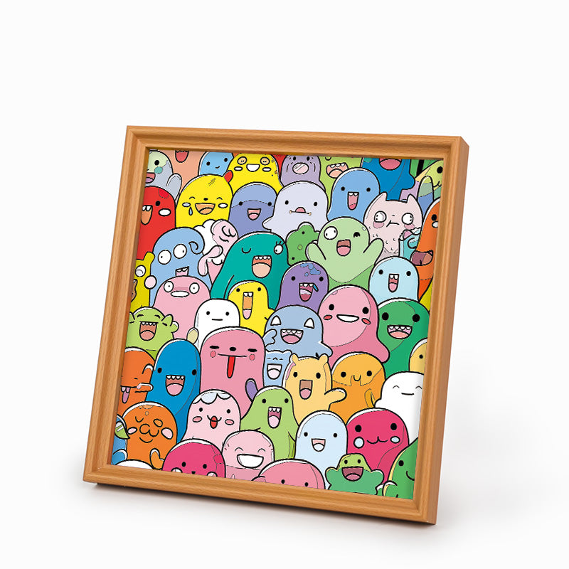 Mischief monsters - Puzzle in legno da colorare