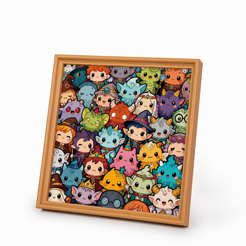 Monster Mash - Puzzle in legno da colorare