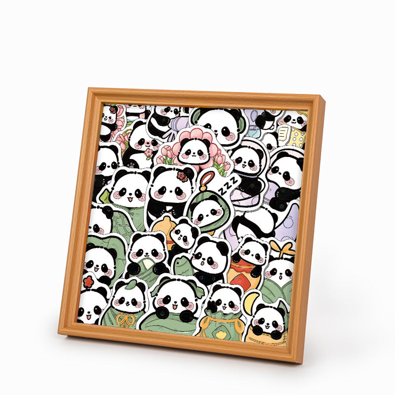 Panda II - Puzzle in legno da colorare