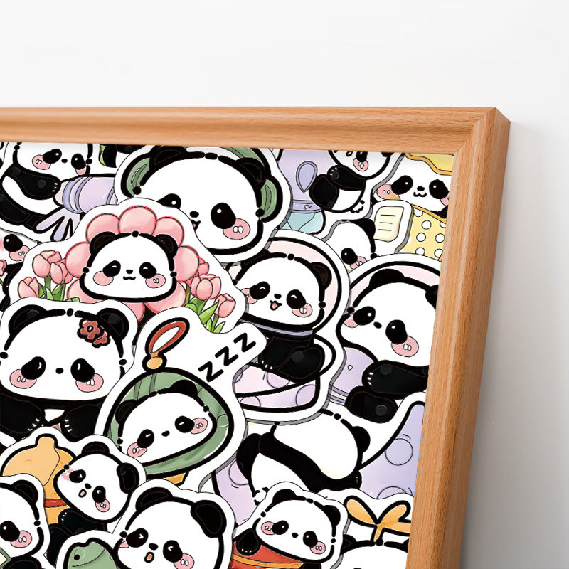 Panda II - Puzzle in legno da colorare