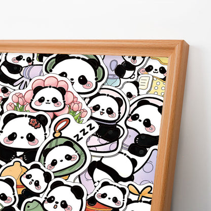 Panda II - Puzzle in legno da colorare