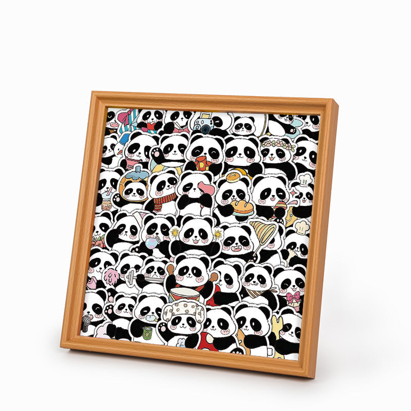 Panda III - Puzzle in legno da colorare