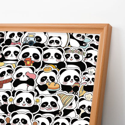 Panda III - Puzzle in legno da colorare
