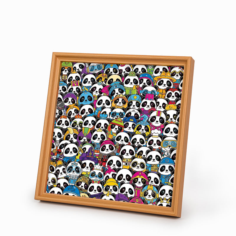 Panda - Puzzle in legno da colorare