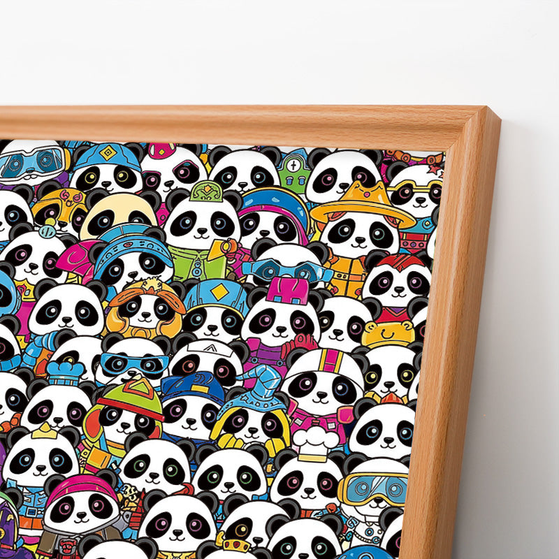 Panda - Puzzle in legno da colorare
