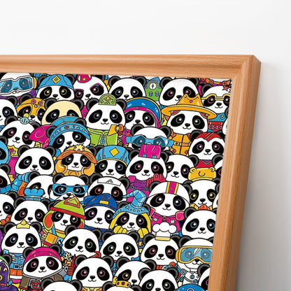 Panda - Puzzle in legno da colorare