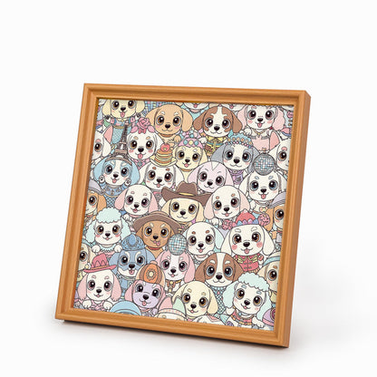 Cucciolo - Puzzle in legno da colorare