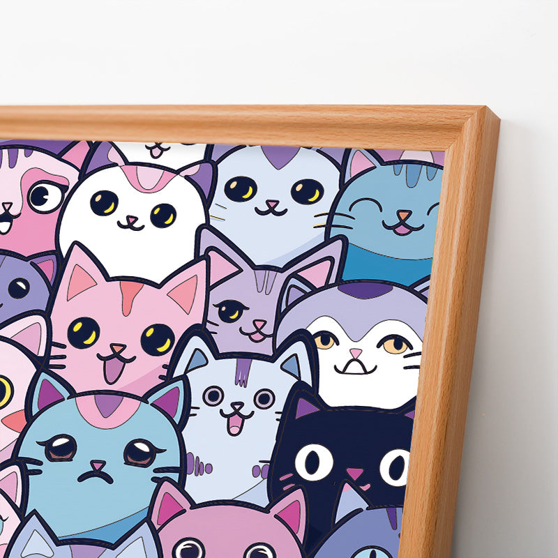 Silly Kitties - Puzzle in legno da colorare
